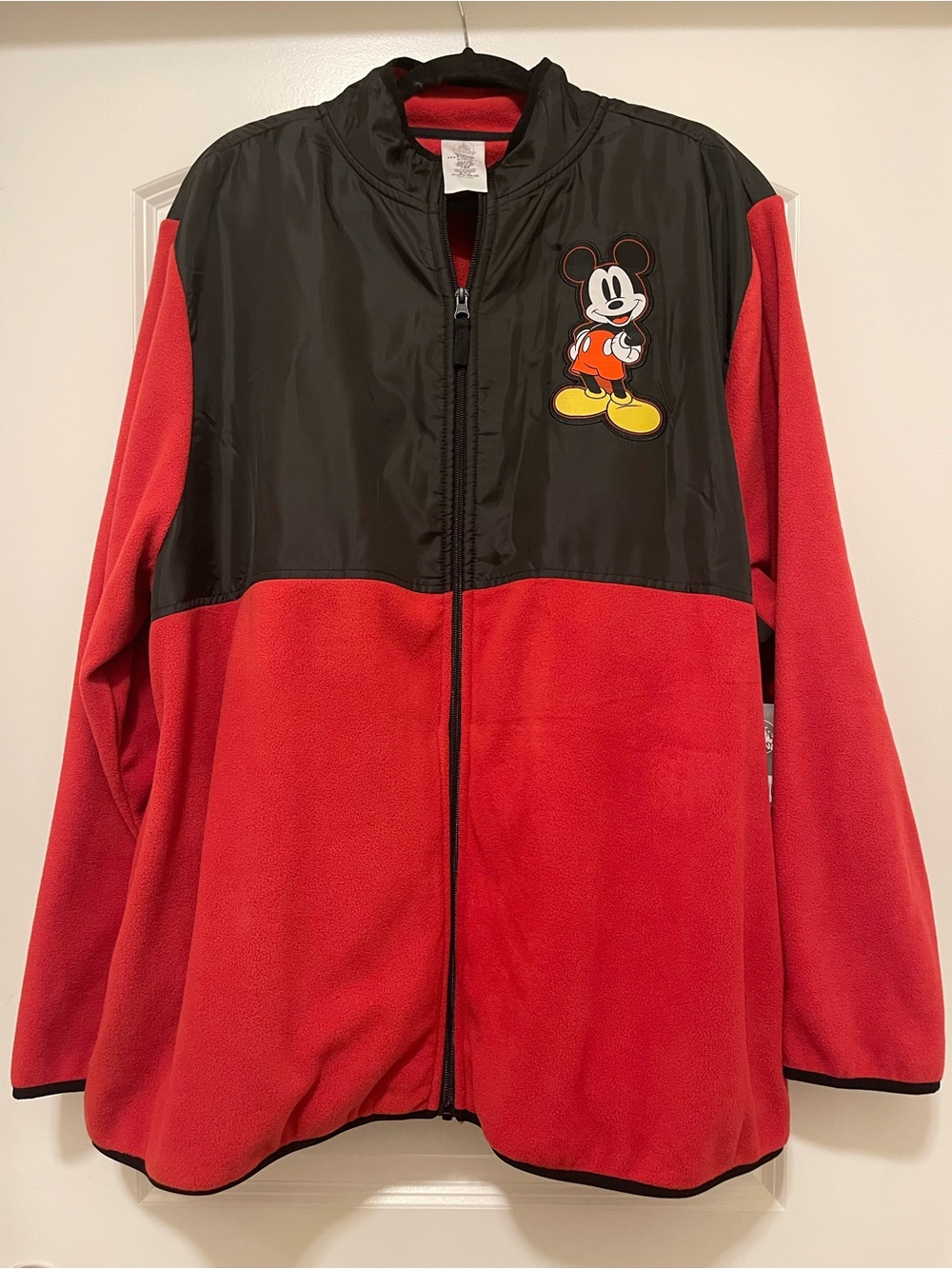 Disney Red and Black Mickey Mouse Lightweight Fleece Jacket